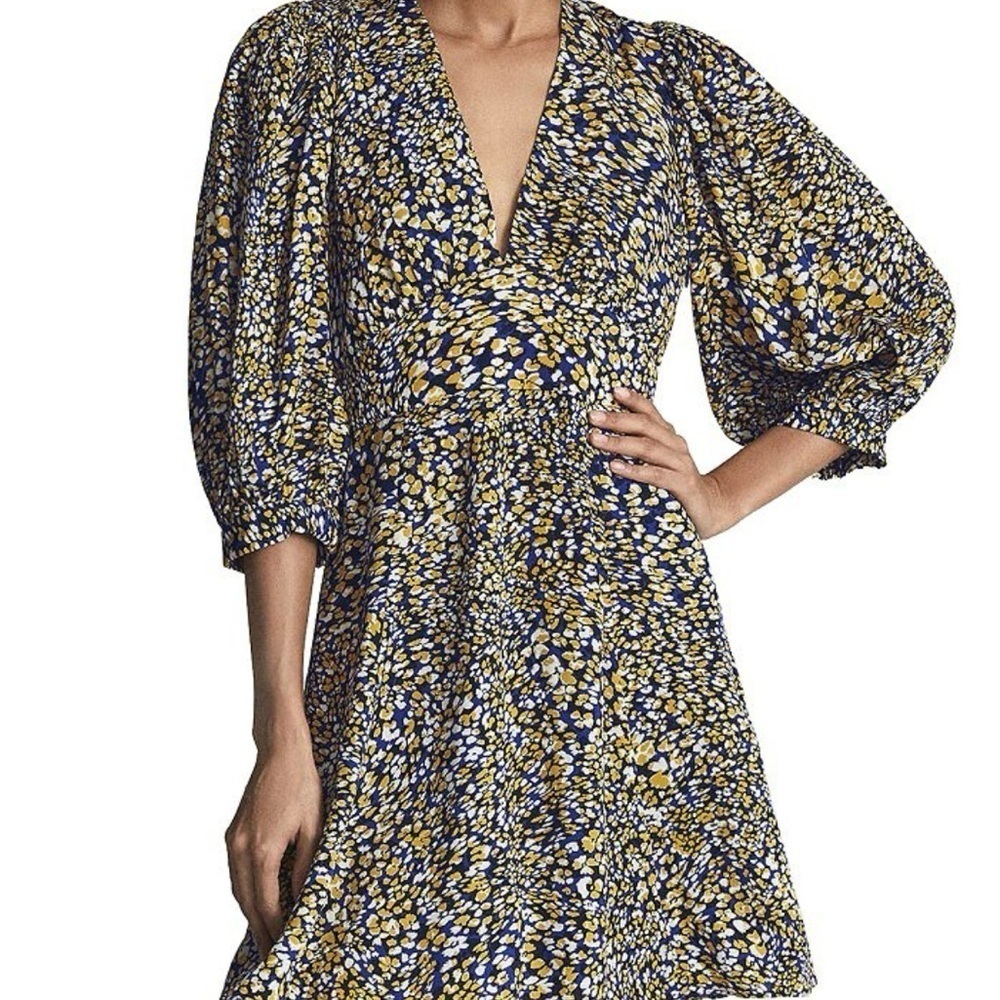 Reiss Daisy Deep V Puff Sleeve mini dress NWT from Bloomingdale’s